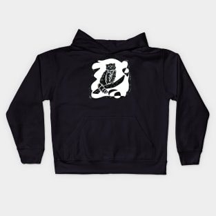 Wild cat illustration Kids Hoodie